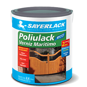 Verniz Marítimo Base D'Água Poliulack Eco YO.1371.00 Acetinado Exterior/Interior 3,6 litros Sayerlack