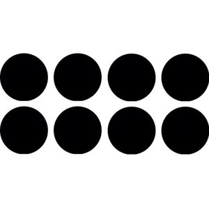 Tapa Furo Adesivo PVC 12mm Preto Ônix Eucatex Cartela 40 unidades