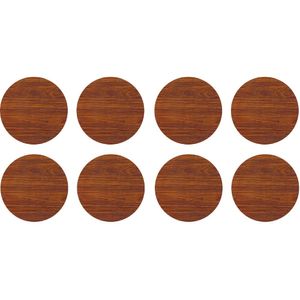 Tapa Furo Adesivo PVC 12mm Cristallo Pau Ferro Natural Duratex Cartela 40 unidades