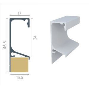 Perfil Puxador Alumínio Gola RM-176 para 15mm Barra 03 metros Supra Natural Rometal