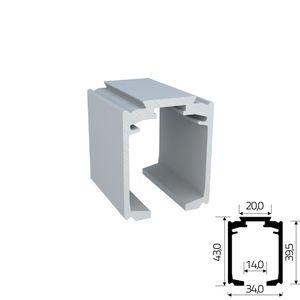 Trilho Alumínio Superior RM-003 Sobreposto Barra com 03 metros Anodizado Rometal