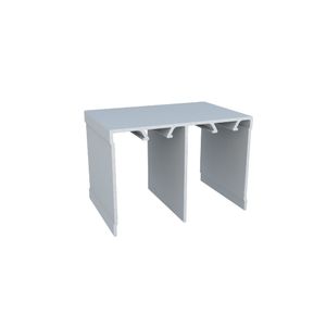 Trilho Alumínio Superior RM-037 Sobreposto Barra com 03 metros Anodizado Rometal