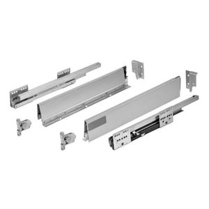 Gaveta Metálica Baixa (35 Kg) 90x450mm AvantBox com Slowmotion Inox FGVTN
