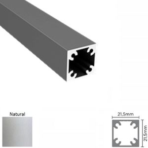Perfil Alumínio Modular Link RM-283 Barra 03 metros Natural Rometal