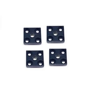 Suporte Fixação para Rodízio ou Sapata Perfil Modular Link Preto 04 unidades Rometal