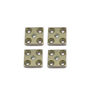 Suporte Fixação para Rodízio ou Sapata Perfil Modular Link Champagne Claro 04 unidades Rometal
