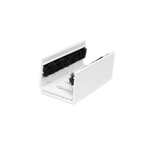 Guia Inferior para Portas de Correr 235 80x35mm Branco Rodinato
