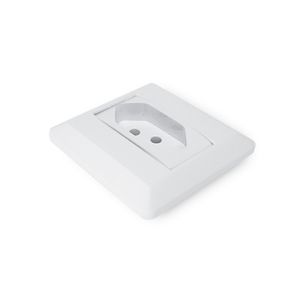 Mini Espelho de Embutir Série 100 com 01 Tomada 20A 63 x 63mm Branco QTMov