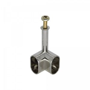 Suporte 90º graus para Tubo Cabideiro Oblongo 30x15mm Cromado