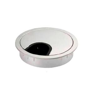 Passa Fio para Móveis 60mm Elpenor ZAMAC Escovado Hafele