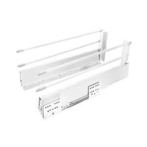 Gaveta Metálica Alta (35 Kg) 199x550mm Alto Drawer com Slowmotion Branca Hafele