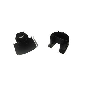 Suporte Uniblock Plástico/Zamac 15mm (TAB15) para Prateleiras 04 unidades Preto Sas Plastic