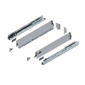 Gaveta Metálica Baixa (30 Kg) 96,5x500mm Tandembox Plus com Blumotion Cinza Blum