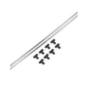 Kit 02 Tubos Transversais 1.100mm e 08 Conetores  para Gaveta Metálica AvantBox Inox FGVTN