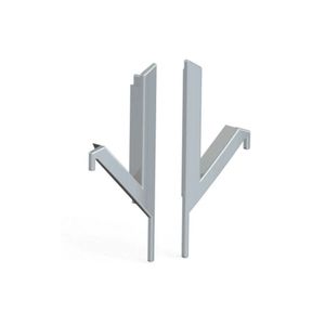Ponteira PE214 Vazada para Perfil Puxador RM-214 (18mm) Cromo Acetinado Rometal
