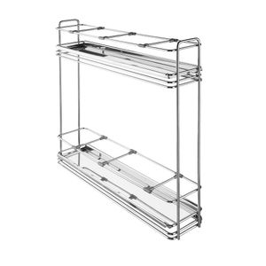 Porta Latas Duplo 4412 de Fixação Lateral 115x495x480mm Inox Masutti Copat