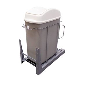 Lixeira Deslizante 8682 Simples 20l 235x500x460mm Bege Jomer