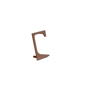 Ponteira PE176 Vazada para Perfil Puxador Gola RM-176 (15mm) Bronze Claro 1002
