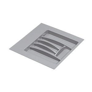 Porta Talheres Plástico Pattani 06 Divisões 500-550x500mm Cinza Hafele