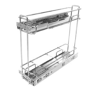 Porta Latas Duplo 3766 Premium Lateral 125x425x450mm Inox Jomer