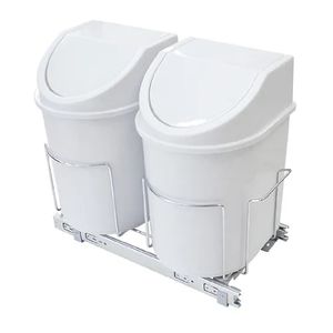 Lixeira Deslizante 8718 Dupla 24l 250x420x505mm Jomer