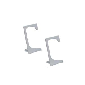 Ponteira PE176 Vazada para Perfil Puxador Gola RM-176 (15mm) Branco Rometal