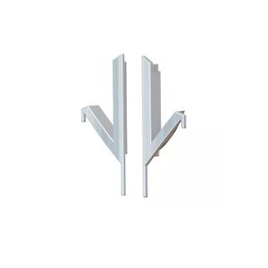 Ponteira PE213 Vazada para Perfil Puxador RM-213 (15mm) Cromo Acetinado Rometal