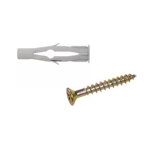Kit Fixação Parede Bucha Plástica Nylon FU8 e Parafuso 6,0x60mm