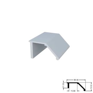 Perfil Puxador Alumínio SP-064 para 15mm Barra 03 metros Jateado Fosco SP Alumínio