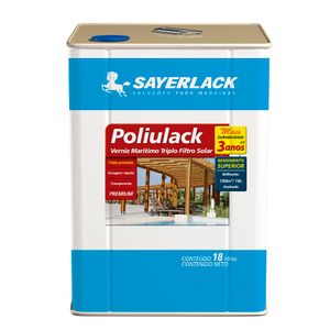 Verniz Marítimo Premium Poliulack SB-2300 Brilhante Exterior/Interior 18 litros Sayerlack