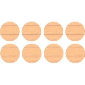 Tapa Furo Adesivo PVC 12mm Madeira Curupixá Ripado Guararapes Cartela 40 Unidades