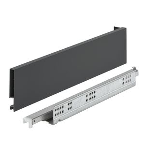 Gaveta Metálica Baixa (30Kg) 89x450mm Invisa Slim Soft Close Antracito Hafele