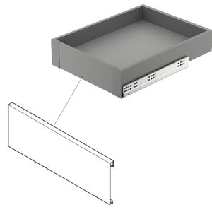 Painel Frontal 89x1.100mm para Gaveta Interna Invisa Cinza Hafele