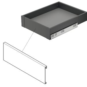 Painel Frontal 89x1.100mm para Gaveta Interna Invisa Antracito Hafele