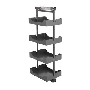 Coluna Alta Organize 6428 com 04 Bandejas 220x1.220 a 1.520x480mm Preto Masutti Copat