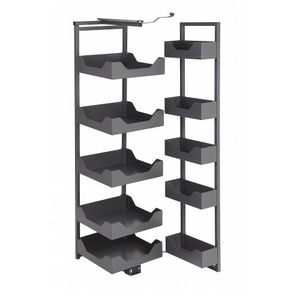 Coluna Alta Organize 6430 com 10 Bandejas 355x1.450 a 1.750x505mm Preto Masutti Copat