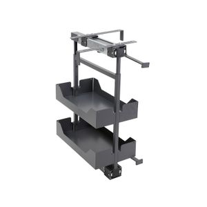 Coluna Baixa Organize 6462 com 02 Bandejas 240x610 a 800x480mm Preto Masutti Copat