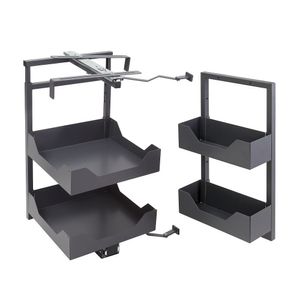 Coluna Baixa Organize 6460 com 04 Bandejas 355x640 a 830x505mm Preto Masutti Copat