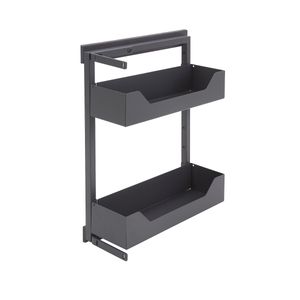 Coluna Lateral Organize 6463 com 02 Bandejas 155x570x460mm Preto Masutti Copat