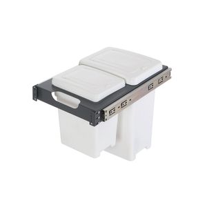 Lixeira Dupla Organize 6434 295x370x425mm Cinza Masutti Copat