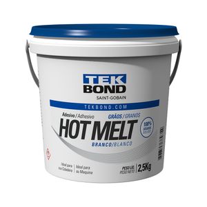 Cola Adesivo Hot Melt Branco 150º à 180º para Coladeiras de Bordas 2,5 Kg Tekbond