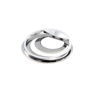 Puxador Ponto Afro Metal 16mm Cromo e Inox Polido Zen Design