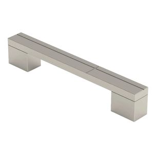 Puxador Santa Fé Cruzado 192mm Níquel Escovado Zen Design