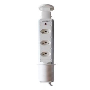 Torre de Embutir PowerPlug 3T com 03 Tomadas 20A Branca Hafele