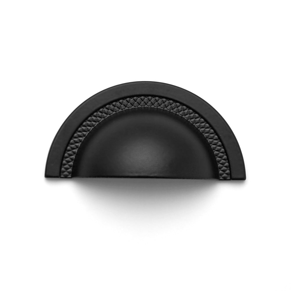 Puxador Concha Shell 48mm Preto Zen Design