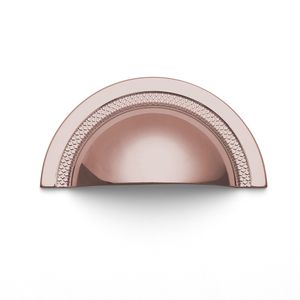 Puxador Shell 64mm Rosê Brilhante Zen Design