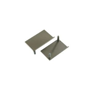 Ponteira PE052 Lisa para Perfil Puxador Gola RM-052 (15mm) Champagne Claro Rometal