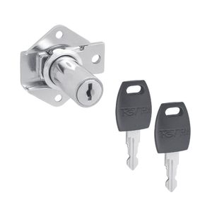 Fechadura Vertical para Armário 29x17mm com Segredo Único Niquelada FGVTN