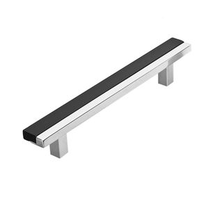 Puxador Alça 202 Cromado/Preto 160mm Pauma