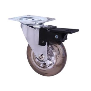 Rodízio em Gel para Móveis RG75 com Freio (55Kg) Fumê FGVTN